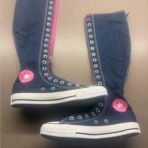 New without Box Women’s Converse All Star Knee High Blue Pink Canvas Sneakers W6